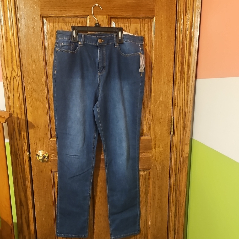 NWT Christopher & Banks Dark Blue Straight Leg Jeans